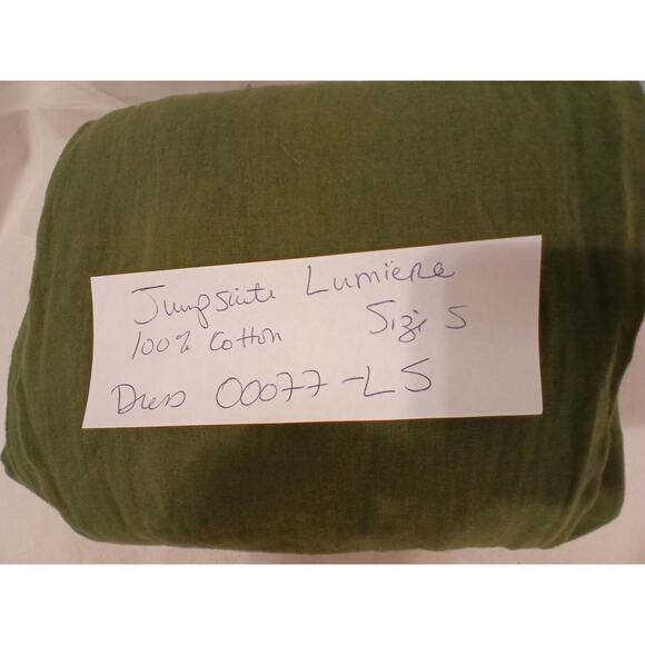 Lumiere Boiler Long Jumpsuit Size S Olive Cargo Gorp Safari Charlie's Angels - Picture 16 of 16